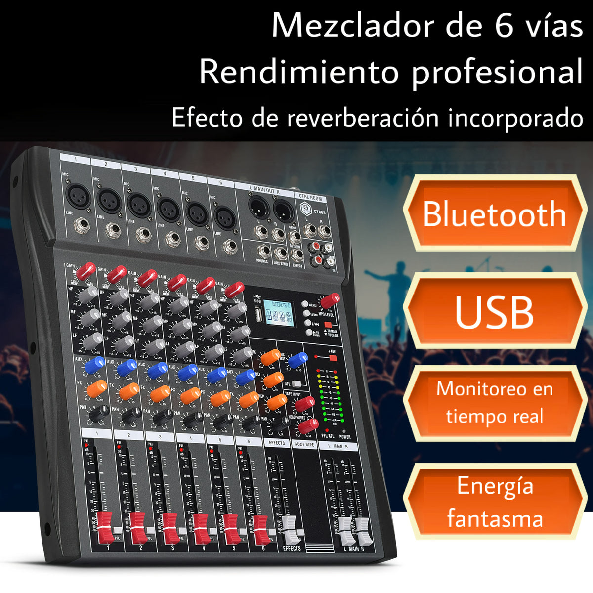 Winmix Mezcladora Mixer De 12 Canales 16 Efectos Ct120s