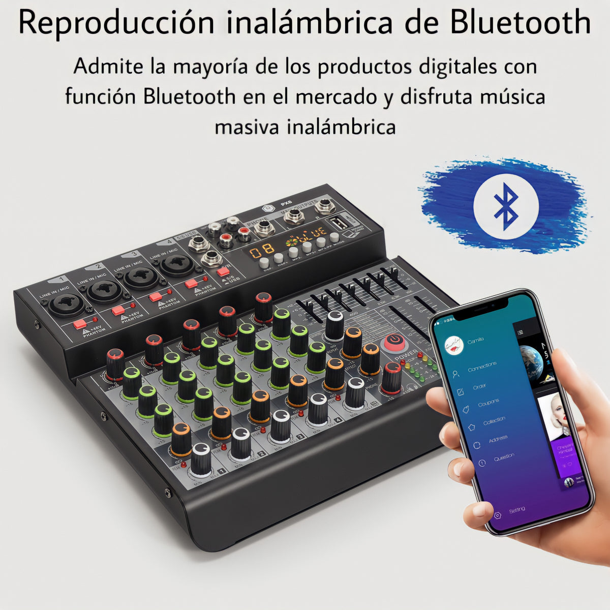 Winmix Px6 Mezcladora Mixer De 6 Canales 16 Efectos
