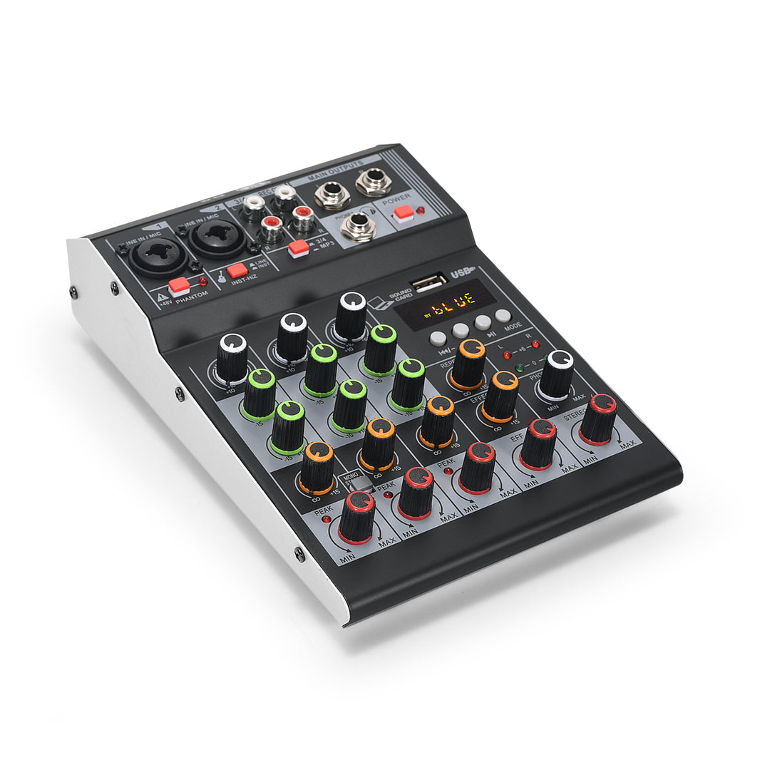 Mezcladora Tarjeta Audio Bluetooth Power Efectos 4 Canales – Winmix